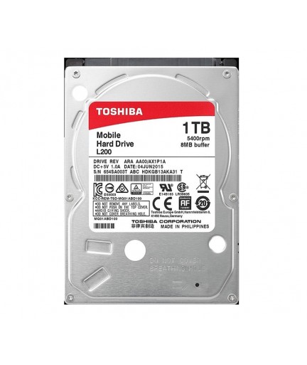 TOSHIBA 1TB L100 5400RPM SATA 3 2.5"