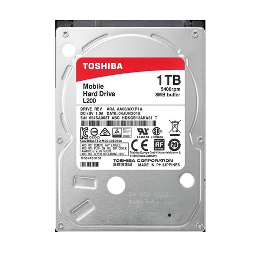 TOSHIBA 1TB L100 5400RPM SATA 3 2.5"