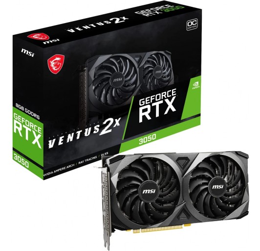 MSI RTX 3050 VENTUS 2X OC 8GB 3xDisPort 1xHDMI