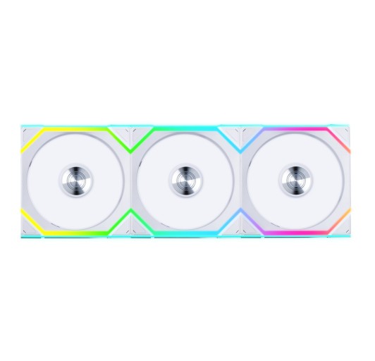 Lian Li UNI Fan SL - Wireless 120 - Triple Pack (Reverse Blade) ARGB Fan - 2.4 GHz Wireless Controller Included - Customizable Lighting Effects - Controller requesd for use - White (12RSL1W3W)