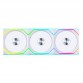 Lian Li UNI Fan SL - Wireless 120 - Triple Pack (Reverse Blade) ARGB Fan - 2.4 GHz Wireless Controller Included - Customizable Lighting Effects - Controller requesd for use - White (12RSL1W3W)
