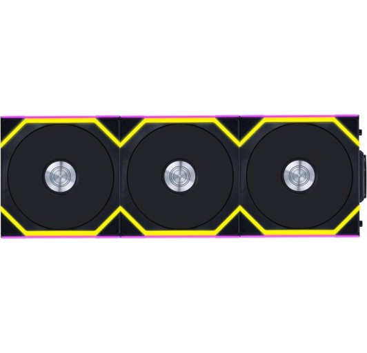 Lian Li UNI Fan SL-Wireless 120 - Triple Pack - Performance-Oriented ARGB Fan with Wireless Connector, Daisy-Chain Design, Customizable Lighting Effects, Low-Noise - Black (12SL1W3B)