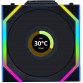 Lian Li UNI Fan SL-LCD Wireless 120 - Performance-Oriented ARGB Fan w/ 1.6 inch LCD Display, WITHOUT Wireless Connector, Daisy-Chain Design, Customizable Lighting Effects, 400x400 Res.-Black (12SLLCD1W1B)