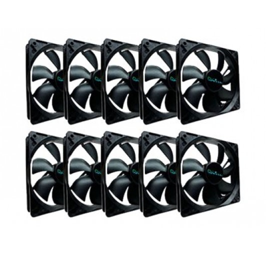 Apevia CF1012S-BK - Case fan kit - 120 mm - black (pack 10)