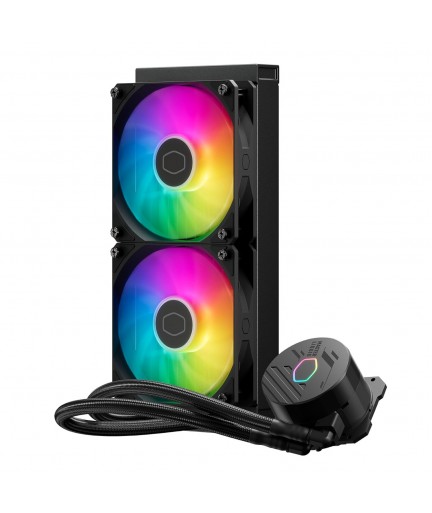 Cooler Master MLW-D24M-A18PA-R1 MASTERLIQUID Core II 240 mm Simple Water Cooling CPU Cooler, Black