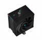 DeepCool AK500S DIGITAL Air Cooler, Single Tower, Real-Time CPU Status Screen, 5 Offset Copper Heat Pipes, All Black Design