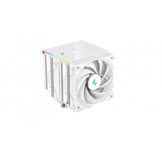 DeepCool AK620 DIGITAL WH Performance Air Cooler, Dual-Tower Layout, Real-Time CPU Status Screen, 6 Copper Heat Pipes, 260W Heat Dissipation, Twin 120mm FDB Fans, All White Design