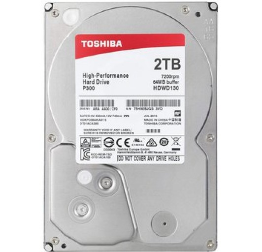 Toshiba 2TB HDWD120UZSVA 7200 RPM SATA III 3.5" 