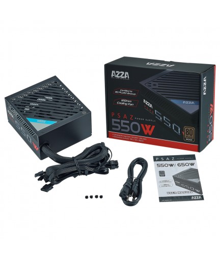 AZZA 550w ATX PSAZ-550W  80plus bronze (NEW)