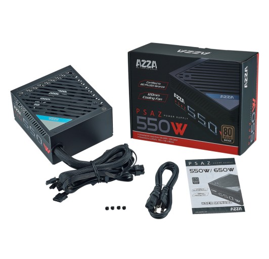 AZZA 550w ATX PSAZ-550W  80plus bronze (NEW)