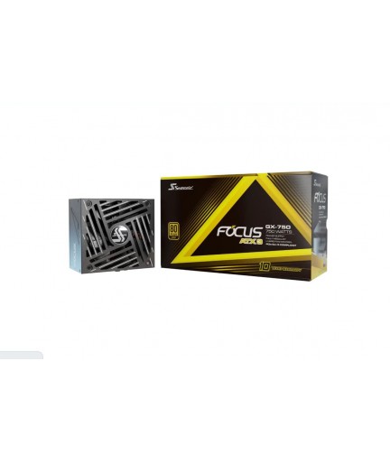 SEASONIC FOCUS GX-750 (ATX3) - 750W - 80+ Gold - Full-Modular - ATX Form Factor - Premium Japanese Capacitor - Nvidia RTX 30/40 Super & AMD GPU Compatible Power Supply