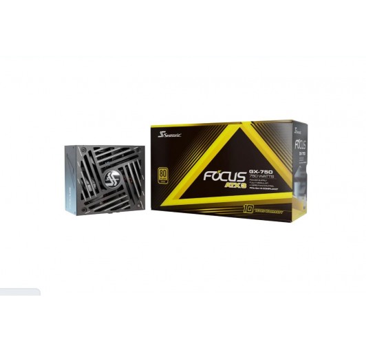 SEASONIC FOCUS GX-750 (ATX3) - 750W - 80+ Gold - Full-Modular - ATX Form Factor - Premium Japanese Capacitor - Nvidia RTX 30/40 Super & AMD GPU Compatible Power Supply