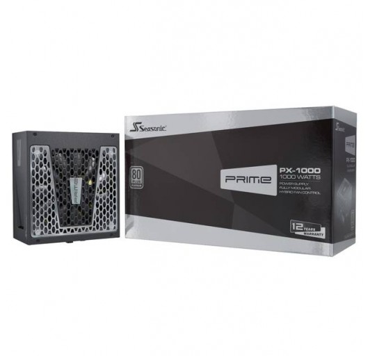 Seasonic PRIME PX-1000, 1000W 80+ Platinum, Full Modular, Fan Control in Fanless, Silent, and Cooling Mode,  SSR-1000PD.