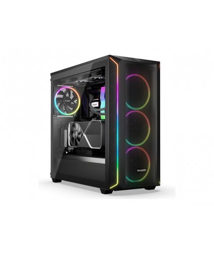 be quiet! SHADOW BASE 800 FX - Midi-tower - e- ATX - windowed side panel (tempered glass) - no power supply (ATX / PS/2) - black - USB/Audio