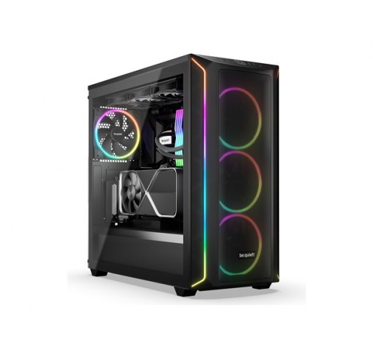 be quiet! SHADOW BASE 800 FX - Midi-tower - e- ATX - windowed side panel (tempered glass) - no power supply (ATX / PS/2) - black - USB/Audio