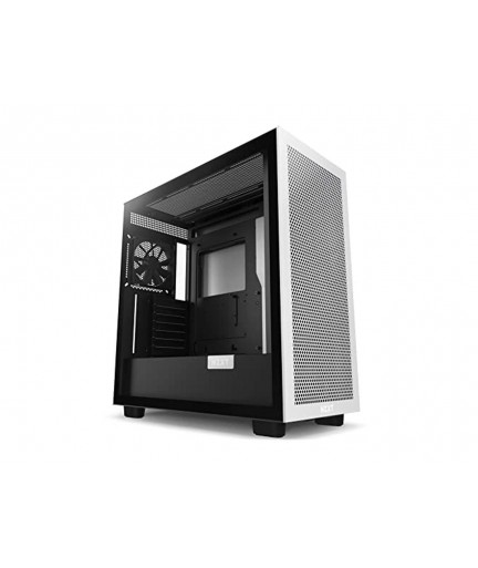 NZXT H7 Flow White & Black / Tempered Glass/  Mid-Tower Airflow PC Gaming Case ATX