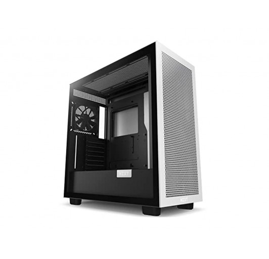 NZXT H7 Flow White & Black / Tempered Glass/  Mid-Tower Airflow PC Gaming Case ATX