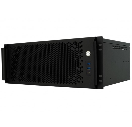 Sliger CX4150a | 4U 15" Short Depth Rackmount Chassis | ATX PSU | 3x 120mm Fan | 360mm AIO | 8x PCIe Slot Cutouts | 1x USB C & 2x USB A | Gaming PC |