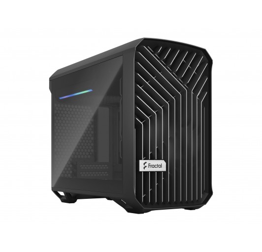 Fractal Design Torrent Nano Mini-DTX - windowed side panel (tempered glass) dark black - USB/Audio