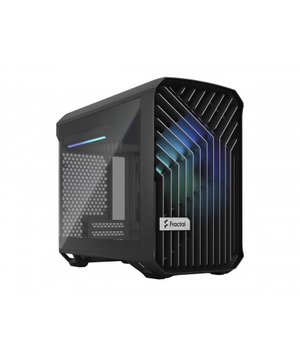 Fractal Design Torrent Nano RGB  windowed side panel (tempered glass)  tinted light black - USB/Audio