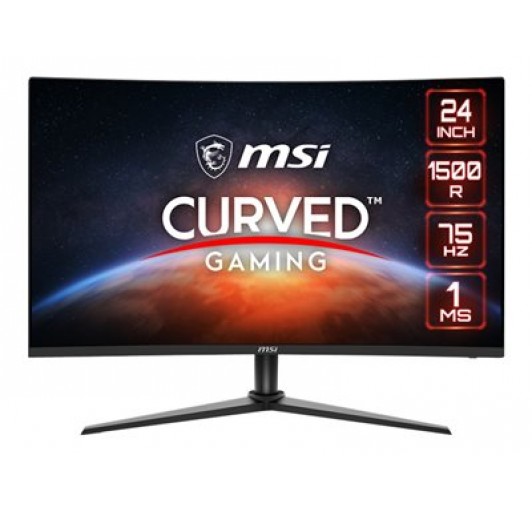 MSI G243CV LED gaming curved - 23.6" - 1920 x 1080 Full HD (1080p) @ 75 Hz/ VA / 3000:1 / 1 ms / HDM/ DP