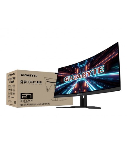 Gigabyte 27" G27QC A - LED  curved /2560x1440 QHD @165Hz/ VA / 250 cd/m² / 4000:1/ 1 ms / 2xHDMI, DP - speakers