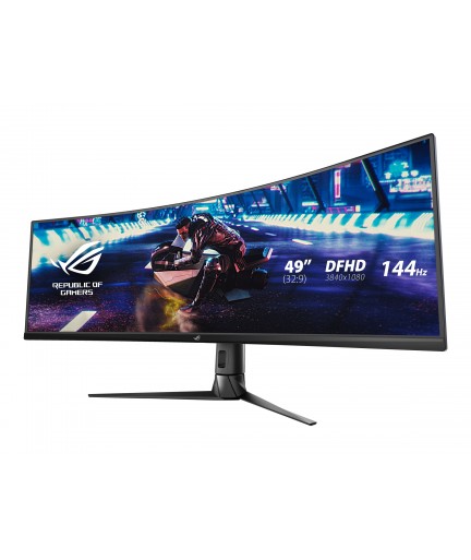 ASUS ROG Strix XG49VQ 49" Super Ultra-Wide HDR Curved Gaming Monitor  (3840 x 1080), 144Hz, FreeSync 2, DisplayHDR 400, Eye Care with DP HDMI