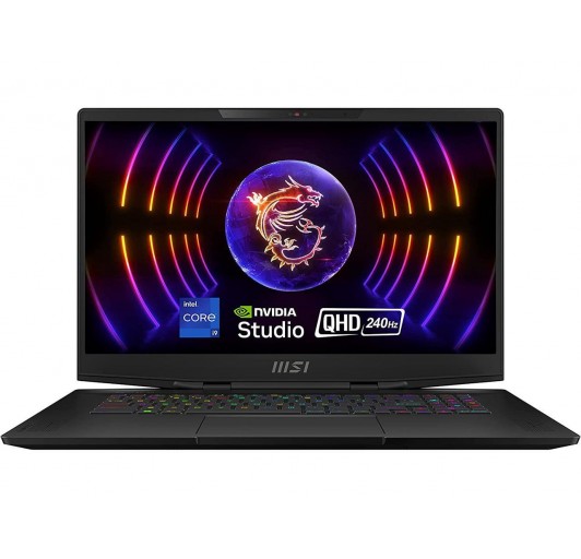 MSI Stealth 17 Studio 17.3" QHD 240Hz Gaming 13thG Intel i9/ RTX 4080/ 32GB DDR5/ 1TB NVMe SSD/ Thunderbolt 4/ USB-Type C, Win11H: Core Black A13VH-053U