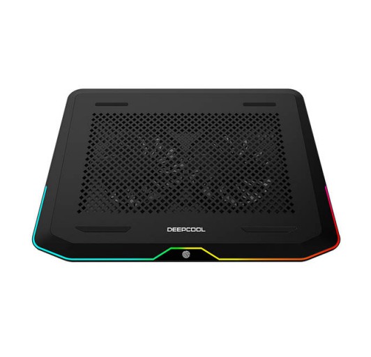 DEEP COOL N80 RGB Laptop Cooling Pad, 16.7 Million RGB Colors LED, Pure Metal Panel, Two 140mm Fans, Two Adjustable Angels, Two USB 3.0 Ports, Capacitive Touch Key, up to 17.3