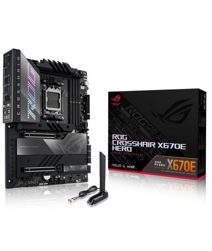 ASUS ROG CROSSHAIR X670E HERO (WiFi 6E)  AM5 PCIe 5.0/ DDR5/5x M.2/ USB 3.2 Gen/ USB4/Wi-Fi 6E