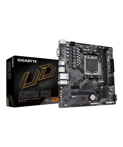 Gigabyte A620M S2H  AM5 / A620 USB 3.2 Gen 1, USB-C 3.2 Gen 1  GLAN Audio (8-channel) mATX 