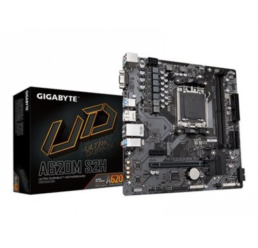 Gigabyte A620M S2H  AM5 / A620 USB 3.2 Gen 1, USB-C 3.2 Gen 1  GLAN Audio (8-channel) mATX 