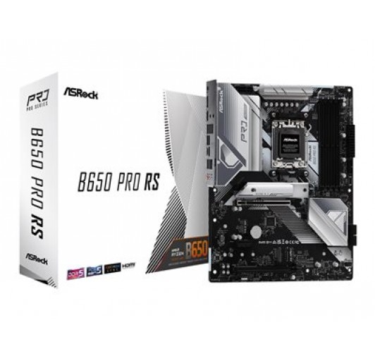 ASRock B650 Pro RS  ATX AM5 B650 /USB 3.2 Gen 1, USB 3.2 Gen 2, USB-C 3.2 Gen2, USB-C 3.2 Gen 2x2 / 2.5 GLAN  ATX