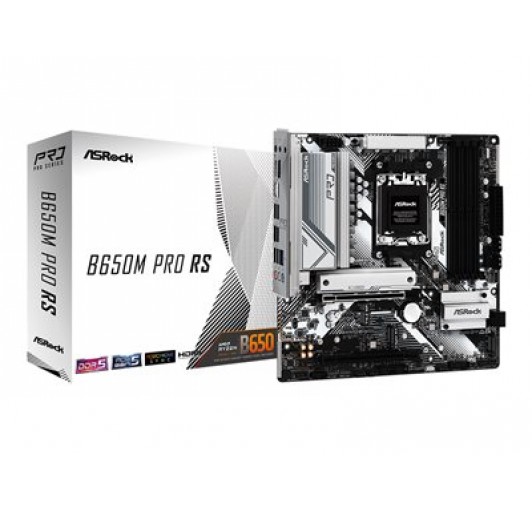 ASRock B650M PRO RS AM5 - AMD B650 / USB 3.2 Gen 1,2 / 2.5 Gigabit LAN - onboard graphics (CPU required) - HD Audio (8-channel)  mATX