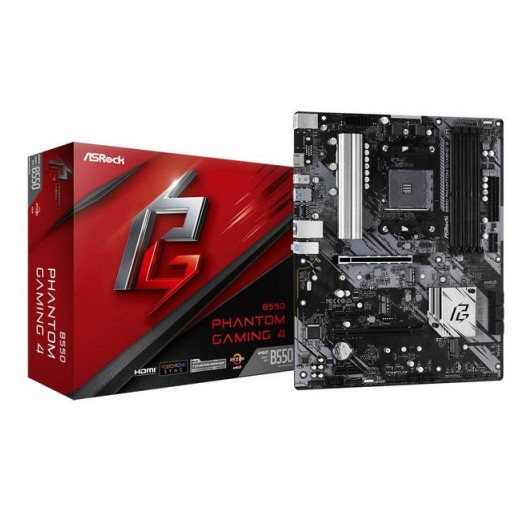 ASROCK B550 PHANTOM GAMING 4 AM4/ AMD B550/ DDR4/ 4xCrssFX/ SATA3&USB3.2/ M.2 ATX