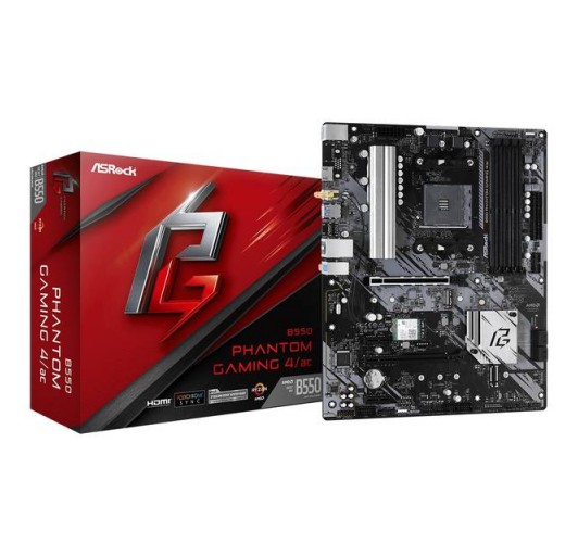 ASROCK B550 PHANTOM GAMING 4 AC  AM4/ B550/4x CrssFX SATA3&USB3.2/ WiFi &Blth/ M.2 ATX