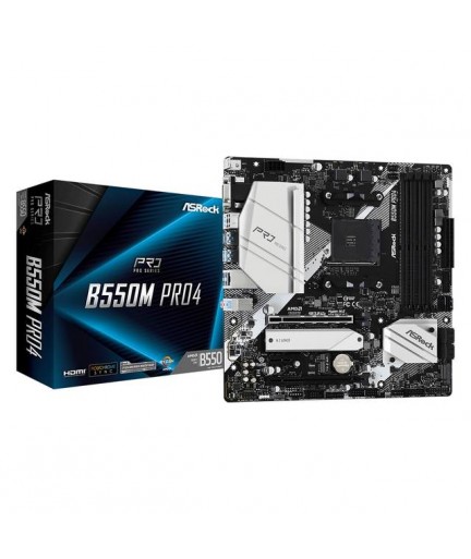 ASROCK B550M PRO4  AM4/ B550/ DDR4/ Quad CrossFireX/ SATA3&USB3.2/ M.2/ MATX