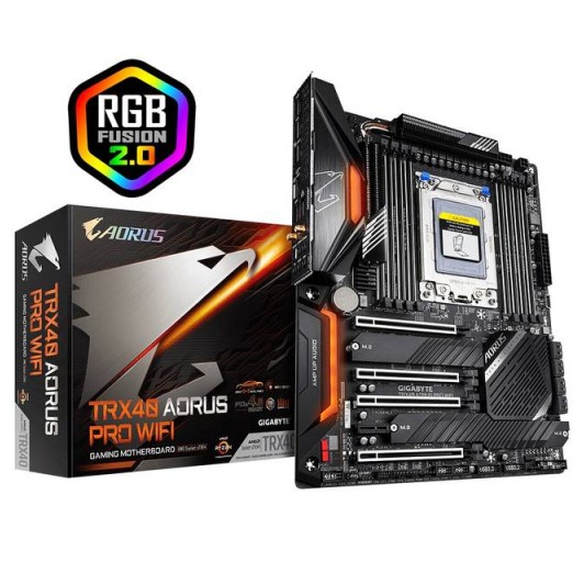 GIGABYTE TRX40 AORUS PRO WIFI  sTRX4/ AMD TRX40/ DDR4/ 3xCrFx & SLI/ SATA3&USB3.2/ M.2/ Bt/ ATX