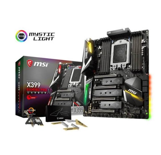 MSI X399 GAMING PRO CARBON AC Socket TR4 X399 DDR4 SATA3&USB3.1 4XCrssFX & SLI M.2 WiFi  ATX 