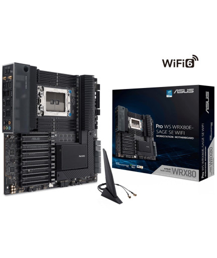 ASUS Pro WS WRX80E-SAGE SE WIFI sWRX8 socket WRX80 SATA 6Gb/s Extended ATX AMD