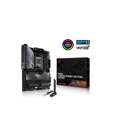 ASUS ROG CROSSHAIR X670E HERO  AM5 X670/  USB 3.1 Gen , USB 3.2 Gen 2, USB4, USB-C 3.2 Gen2, USB-C 3.2 Gen 2x2/  2.5 GLAN / Blth/ WiFi ATX