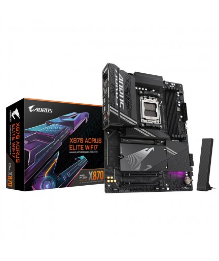 GIGABYTE X870 AORUS ELITE WIFI7 AMD AM5 AMD X870 DDR5, 4X M.2, PCIe 5.0, USB4, WIFI7, 2.5GbE LAN ATX 