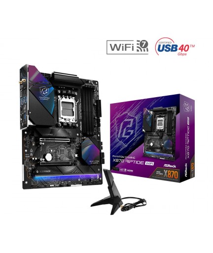 ASRock X870 RIPTIDE WIFI  AM5/ AMD X870/ DDR5/ SATA3/ USB 4/ M.2/ ATX ASRock X870 RIPTIDE WIFI  AM5/ AMD X870/ DDR5/ SATA3/ USB 4/ M.2/ ATX
