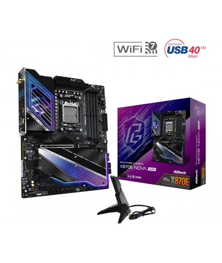 ASRock X870E NOVA WIFI Socket AM5/ AMD X870E/ DDR5/ SATA3/ USB 4/ M.2/ ATX 