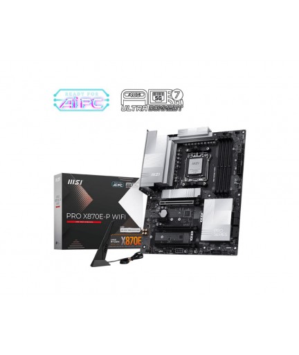MSI PRO X870E-P WIFI AMD X870E  Ryzen 9000/8000 / 7000  AM5 DDR5 PCIe 5.0 x16, M.2 Wi-Fi 7, 5G LAN ATX  (X870EPWIFI) MSI PRO X870E-P WIFI AMD X870E  Ryzen 9000/8000 / 7000  AM5 DDR5 PCIe 5.0 x16, M.2 Wi-Fi 7, 5G LAN ATX  (X870EPWIFI)