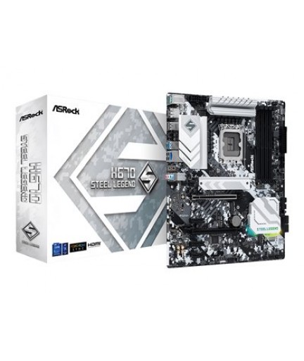 ASRock H670 Steel Legend  LGA1700  H670/ USB-C Gen2, USB 3.2 Gen 1, USB 3.2 Gen 2, USB-C Gen 2x2/2.5 GLAN ATX