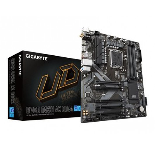 Gigabyte B760 DS3H AX DDR4 - 1.X LGA1700 B760/USB 3.2 Gen1/ USB 3.2 Gen2, USB-C 3.2 Gen 2x2 /GLAN/ Wi-Fi  