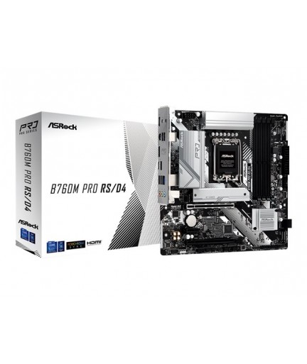 ASRock B760 PRO RS/D4  LGA1700  B760/USB3.2 Gen 1,2/ USB-C 3.2 Gen1 - 2.5 GLAN ATX