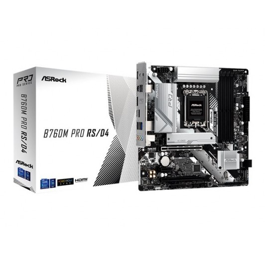 ASRock B760 PRO RS/D4  LGA1700  B760/USB3.2 Gen 1,2/ USB-C 3.2 Gen1 - 2.5 GLAN ATX