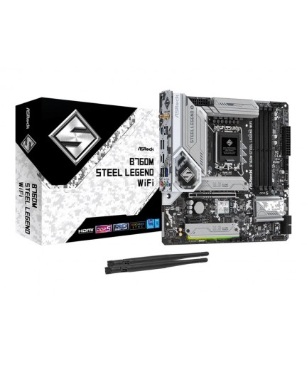 ASRock B760M Steel Legend WiFi   LGA1700 B760 / USB 3.2, USB 3.2 Gen 2, USB-C /2.5 GLAN,/ Blt/  Wi-Fi mATX